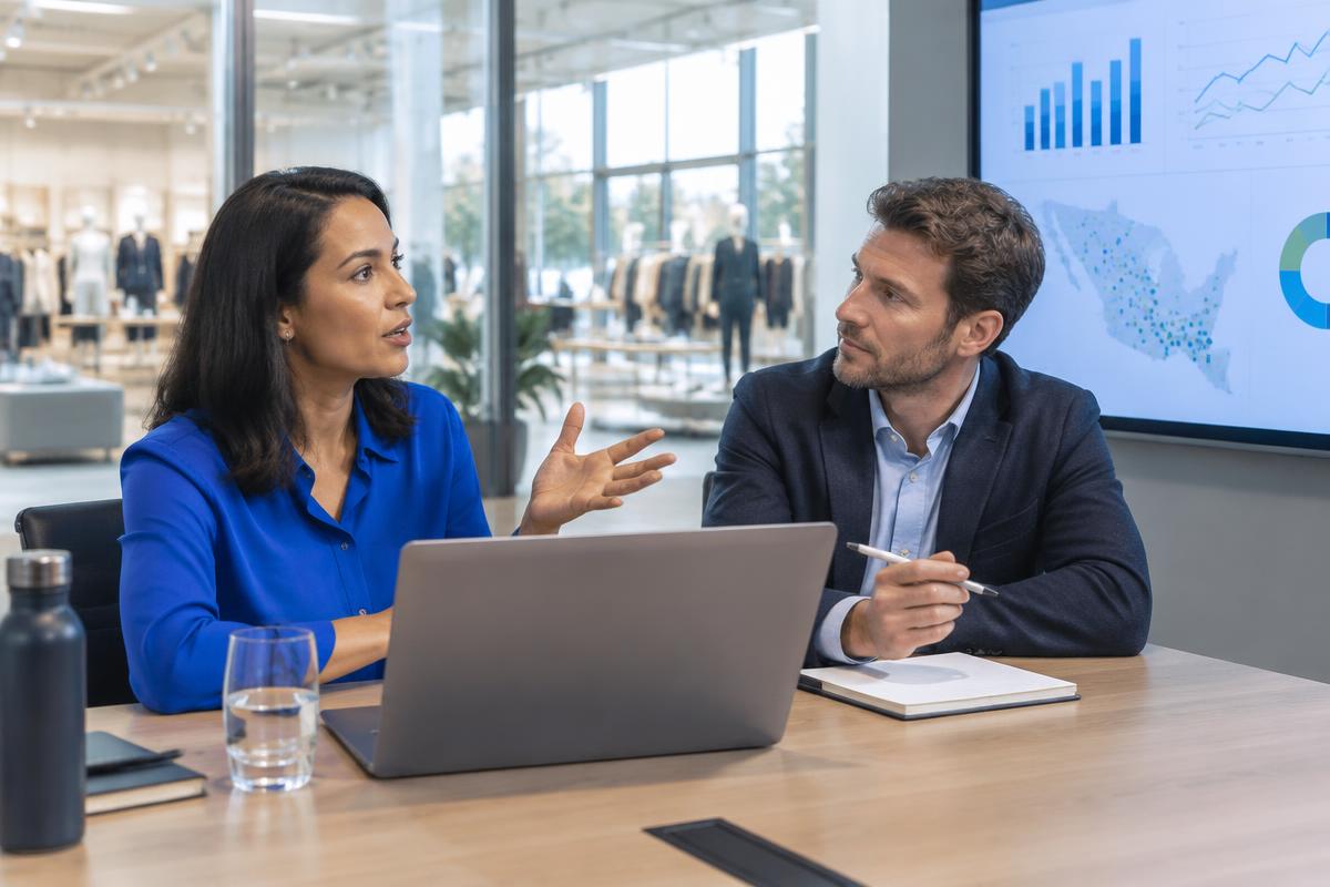 OneStore head office leaders reviewing store network insights